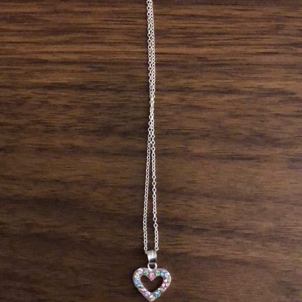 Sterling silver and gems necklace